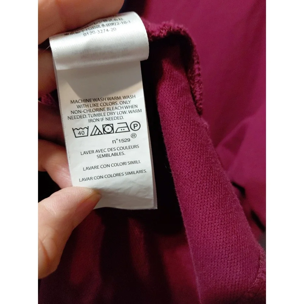 Ralph Lauren Polo Shirt Men Large Burgundy Golf Casual Pony Logo Striped Collar